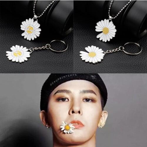 Trendy G-Dragon Daisy Necklaces Fashion Kwon Ji Yong Daisy Chrysanthemum Necklaces jewelry Gift For Women/Men