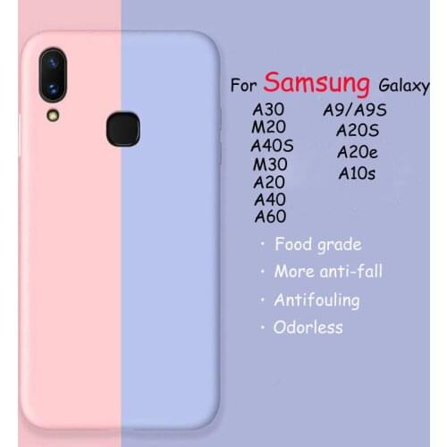 Soft Case For Samsung Galaxy A30 M20 M30 A20 A40 A60 A9 A20s A20e A10s A40s Case Slim Candy Color Silicone Back Cover