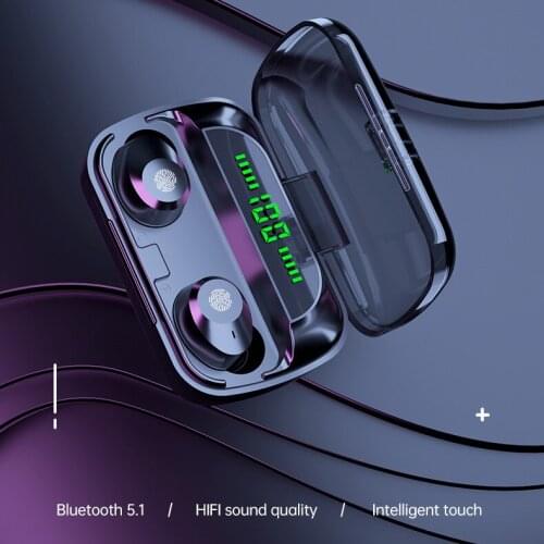2021 New product bluetooth headset m5 with power display TWS wireless binaural sports mini waterproof OEM in-ear 5.1 stereo