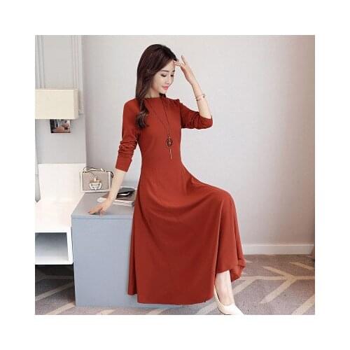 New Women Causal Plus Size M-3XL Elegant Dress Female Autumn Winter Black Long Sleeve Party Dresses Work Wear Tops LX151