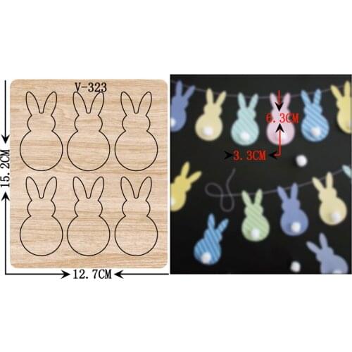 New rabbit wooden dies cutting dies for scrapbooking /Multiple sizes /V-323