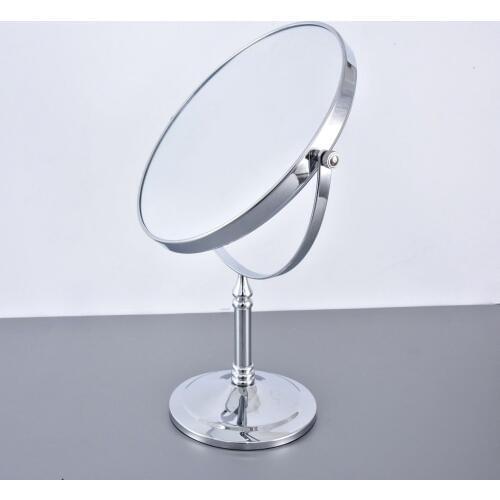 Polished Chrome Bathroom Shaving Beauty Makeup Magnify Mirror Dual Side Freestanding/Cheval / Bathroom Accessory mba639