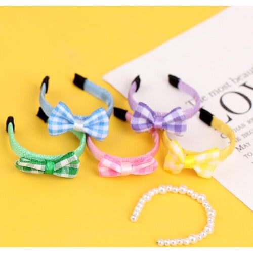 1Pc 1/12 Dollhouse Miniature Headband Doll Hair Accessories Head Band Doll Decor 6 Styles Cute Head Band For Dolls