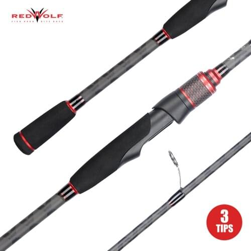 2020 RedWolf TAV PLUS 3 Tips Spinning Fishing Rod 2 Sections ML M MH Power 1.98M - 2.43M Casting Fishing Rod for Carp Fishing M
