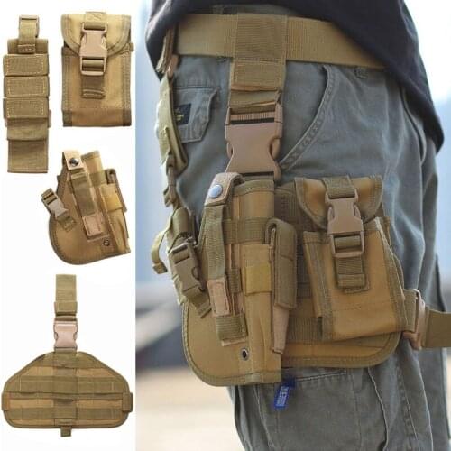 Tactical Right Hand Gun Holster Army Universal Leg Waist Leg Bag Glock Pistol Case Police Military Holster Hunting Accessories