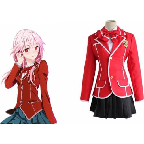 Unisex Anime Cosplay Guilty Crown YUZURIHA INORI Cosplay Costumes Uniform Dress
