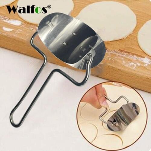 WALFOS Food Grade Stainless Steel Dumpling Skin Cutter Machine Pie Ravioli Mould Circle Dumpling Skin Device Dumpling Mold