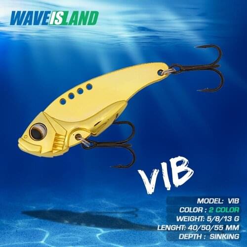WAVEISLAND Metal Vib Fishing Lure 5g 8g 13g Jigging Bass Fishing Tackle Jigs Trolling Wobblers Saltwater Lure Articulos De Pesca