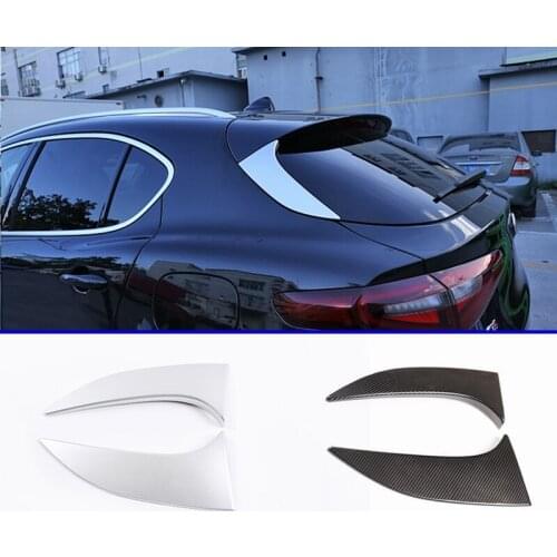2pcs For Alfa Romeo Stelvio 2017-2020 Tail Door Triangle Decorative Panel Trim Car Exterior Accessories