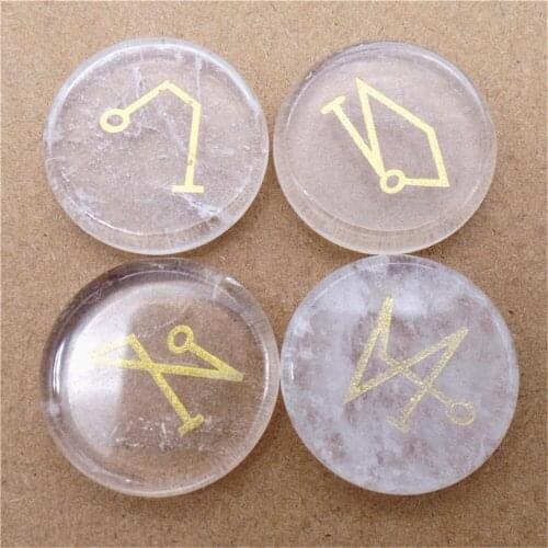 4Pcs/set 25x6mm Wholesale Natural White Crystal Seven Chakras Reiki Healing CAB DIY Jewelry Accessories S177