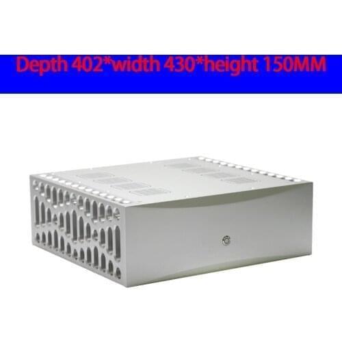 402*430*150MM CJ-147 All Aluminum Class A Amplifier Chassis Box House DIY Enclosure with Feet Screw Amplifier Case Shell