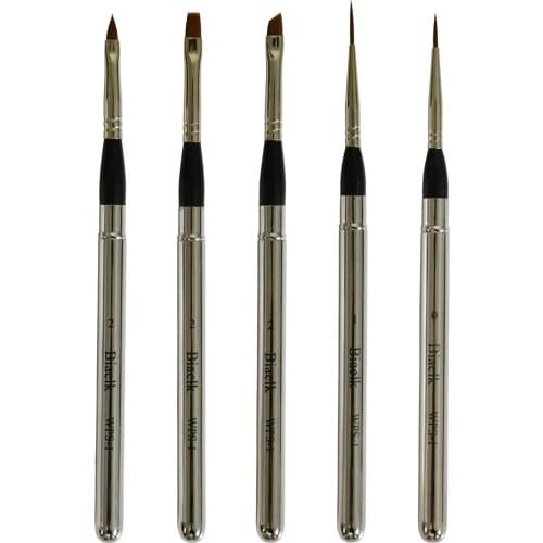 5PCS/Set WPS-1 High Quality Taklon Steel Cap Multi-Functional Watercolor Artist Art Paint Travel Brushes With PU Pouch