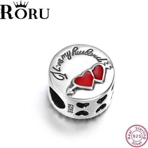 925 Sterling Silver Love Heart Shape Beads Charms fit Women Necklaces Bangles Girlfriend Gift Jewelry