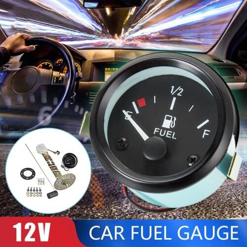 Car Fuel Gauge Pointer Fuel Level Gauge for Universal Boat Car Truck RV Camper LED Light Display Fuel Gauges Auto Gauges