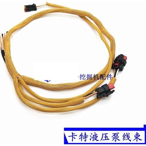 Free Shipping Excavator 320D2/324D 325D 326D 329D hydraulic pump wiring harness, large pump main line plug