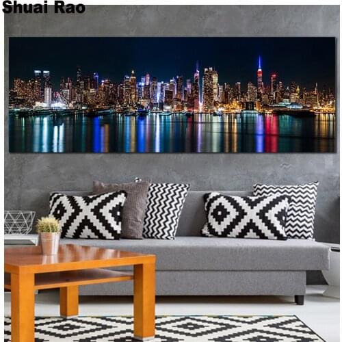 Large Size New York City Nightscape 5d diy diamond painting sale square round drill mosaic full embroidery diamond cross stitch
