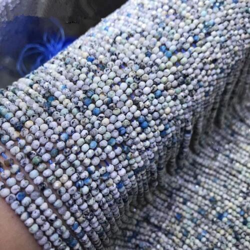 Loose beads K2 agate roundel faceted 4*2mm 14" for DIY jewelry making FPPJ wholesale beads nature gem stone