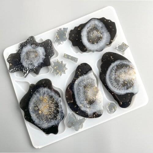 DIY Crystal Epoxy Resin Mold Cloud Butterfly Coaster Table Silicone Mold For Resin