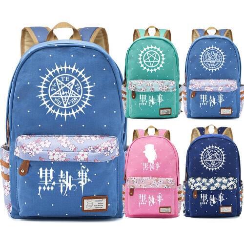 F3601 Star Anime Black Butler Galaxy Children Schoolbag Girls School bag Women Bagpack Teenagers Canvas Lady Femme Backpack
