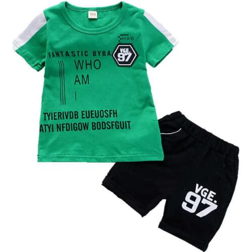 New Summer Children Boys Girls Clothing Suit Baby Cotton Clothes Kids Catoon T Shirt Shorts 2Pcs/sets Infant Casual Sportswear