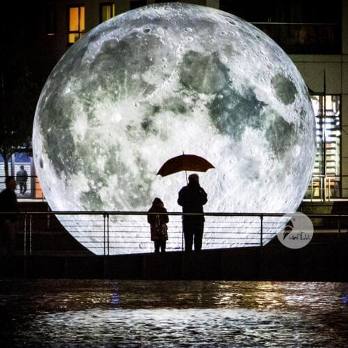 Giant Advertising LED Planet PVC Moon Inflatable Balloon