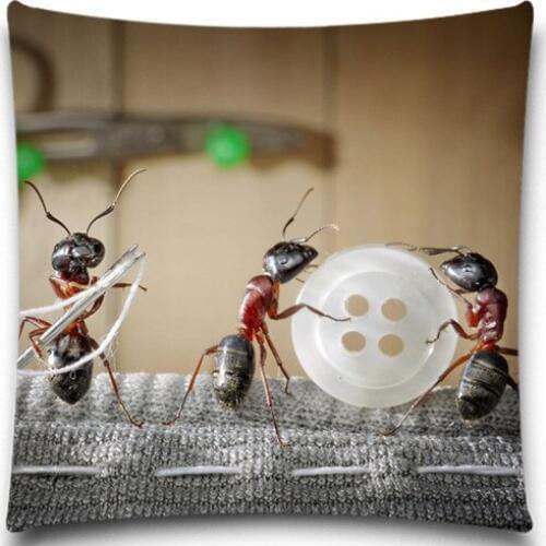 Cotton polyester Square Cushion Cover Bee/Butterfly Animals Style Plant sofa Car Seat Decorative 5 size 9 style