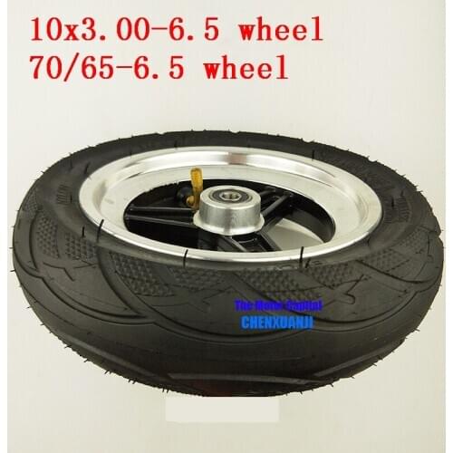 10x3.00-6.5 vacuum tire wheels 70/65-6.5 tubeless vacuum tyre and alloy wheel hub 10 inch Electric scooter front wheels