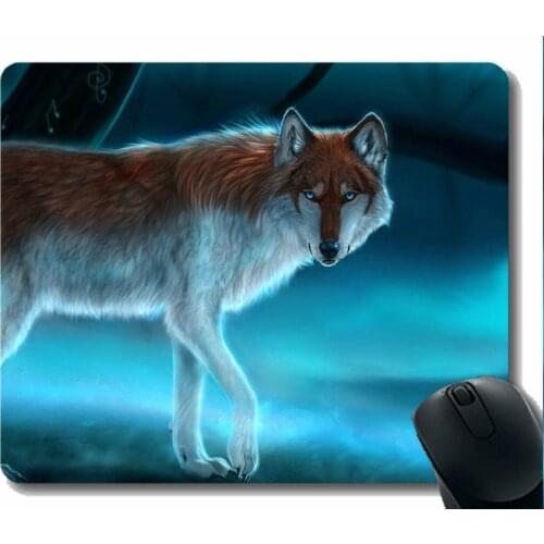Mouse Pad Non-Skid Natural Rubber Rectangle Mouse Pads,Animal wolf tail Gaming Mousepad Mat