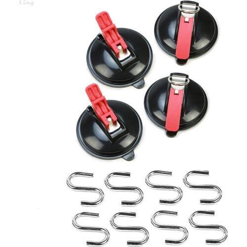 Suction Cup Anchor Heavy Duty Tie Down Car Mount Luggage Tarps Tents with Securing Hook Universal for Car Truck