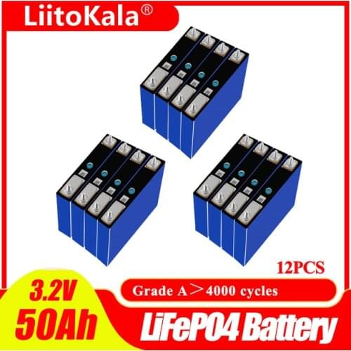 3.2v 50Ah LifePo4 battery lithium 150A 3C high drain for diy 12V 24V solar Inverter electric vehicle c oach golf cart