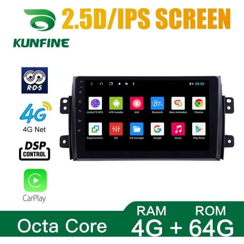 Octa Core 1024*600 Android 10.0 Car DVD GPS Navigation Player Deckless Car Stereo For SUZUKI SX4 2006-2013 Radio Headunit wifi