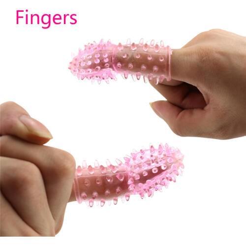 Finger Massager Sleeves G-spot Vibrator Clitoris Stimulator Finger/Vibrator/Love Egg Sleeves Adult Sex Toys For Women