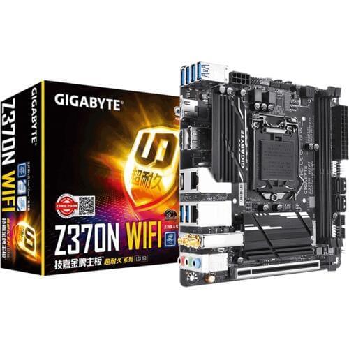 MINI-ITX HTPC 17*17 For Gigabyte GA-Z370N WIFI Original Used Motherboard H170 Socket LGA 1151 DDR4 Support I7 8700