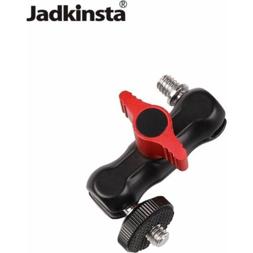 Jadkinsta 1/4 to 1/4 Mini Tripod Ball Head for Crab Super Clamp LCD Monitor Magic Ballhead 360 Degree Rotate Photography
