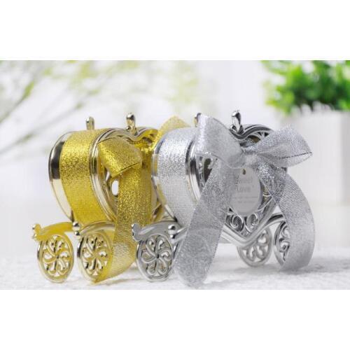 Fashion Carriage Candy Box With Bow Sweets Favor Boxes Birthday Party Wedding Decoration Anniversary Baby Shower Candy Gift Wrap