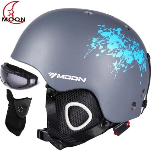 MOON In-mold Ski Helmet Safety Skiing Helmet CE Certification Skating Skateboard Snowboard Helmet Size 52-64CM