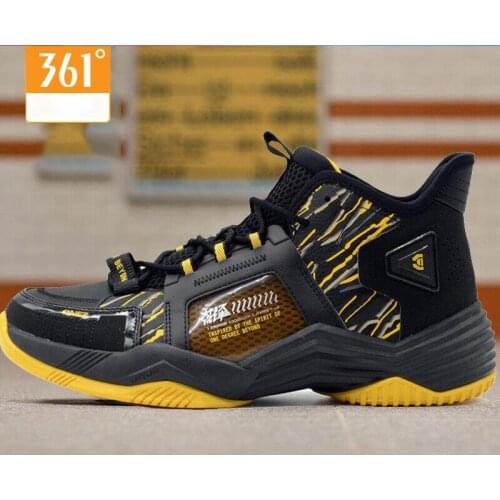 361 Degree men sneakers basketball shoes walking sneakers new cushion mens sports shoe Basket high top black