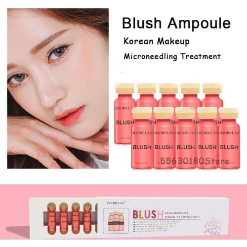 New Korean Makeup 10pcs BB Cream Glow Blush Ampoule for Facial Blush Microneedling Mesotherapy Treatment Blush Serum Brightening