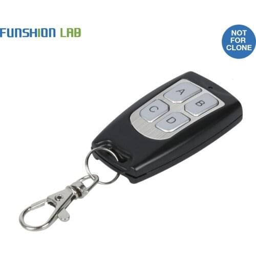 FUNSHION Universal Wireless 4 Buttons 433MHz RF Transmitter Remote Control For Gate Garage Door Opener Learning Code Key Fob DIY