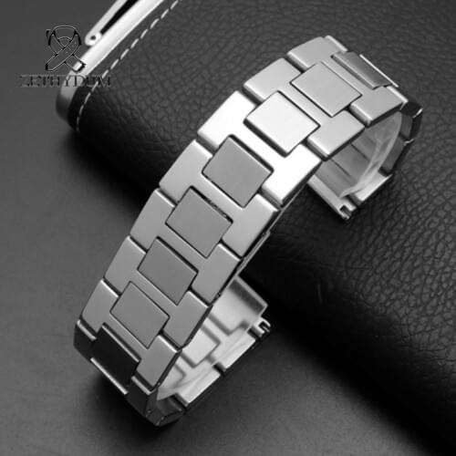 Watch band London solo series Original version Solid fine steel watch chain accessories Flat interface 16 17.5 20 22mm