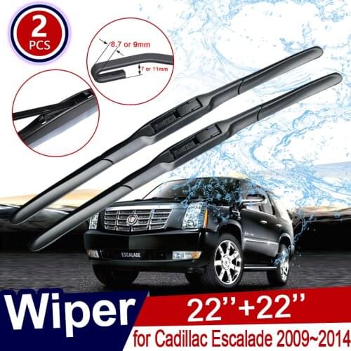 Car Wiper Blade for Cadillac Escalade GMT 900 2009 2010 2011 2012 2013 2014 Front Windshield Windscreen Wipers Car Stickers