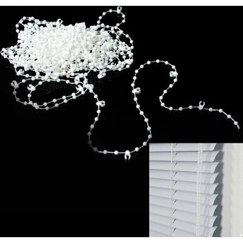 10M Roller And Roman Shade Blind Beaded Chain Cord White Roller Curtain Bead Rope Blinds Beads Cord Blind Curtain Accessories