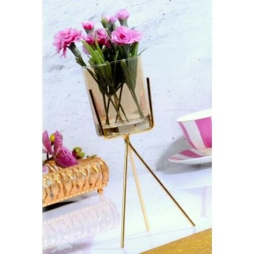 Pcs of Metal Legs Large Lux Glass Flower Pot, candle holder candle and candlestick свеча и подсвечник vela y candelero