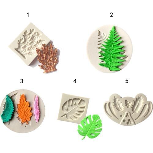 Sugarcraft Sea and tree grass Silicone mold fondant mold cake decorating tools chocolate mold