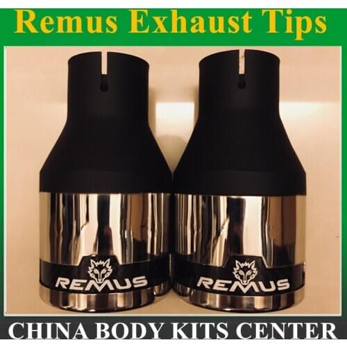 1 Piece Universal 63mm Inlet 101mm Outlet 304 Stainless Steel Remus Car Exhaust Muffler Tip Modified Exhaust Pipes