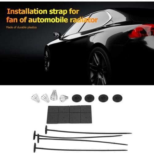1 Set Of Universal Fan Mounting Kit Automobile Electric Radiator Fan Mounting Kit Plastic Strap With Bracket Parts