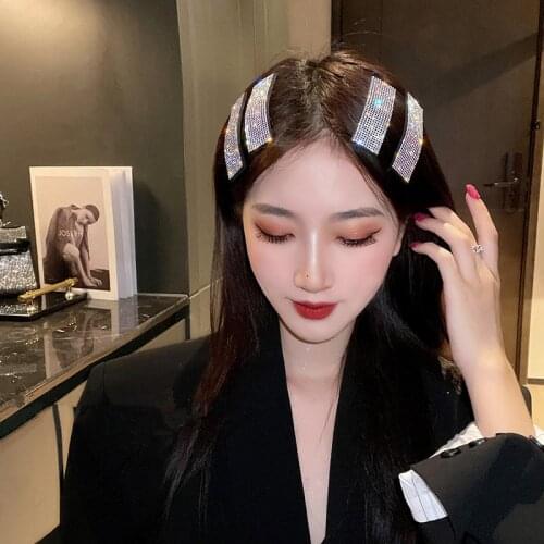 Korean Super Shiny Rhinestone Hairpin For Woman Luxurious Elegant Hair Clip Girls Bangs Clip Barrette Fashion Hair Accessories