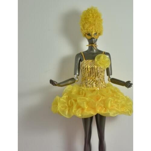 Women led dance costume LED ballet dress LED light Skirt yellow LED Tutu