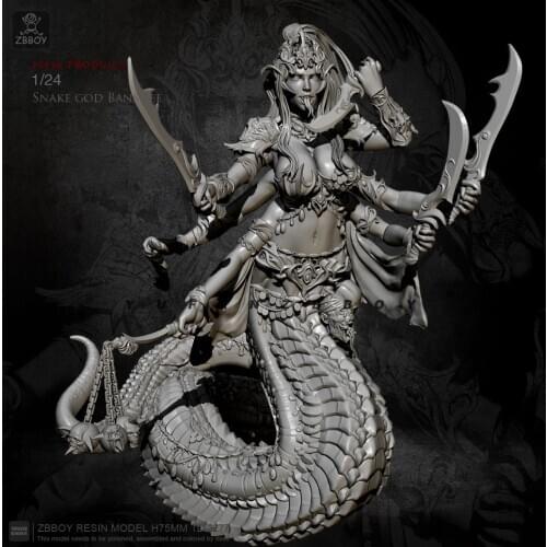 1/24 Resin Figure Kits Snake body Demon Model Self-assembled TD-2277