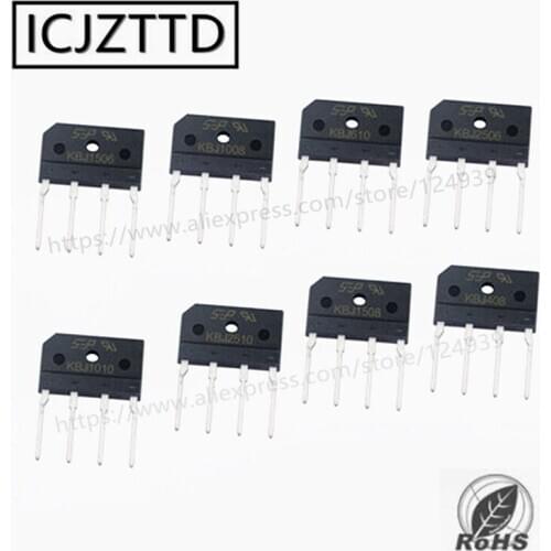 10PCS KBJ406G KBJ406 KBJ408G KBJ408 KBJ410G KBJ410 KBJ606G KBJ606 KBJ608G KBJ608 KBJ610G KBJ610 ZIP4 ZIP-4 Rectifier bridge DIP4